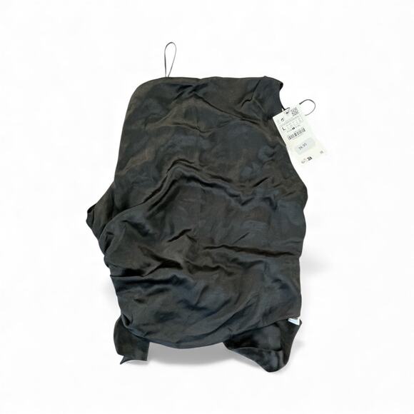 Zara black satin effect halter top | Large - Picture 5 of 6